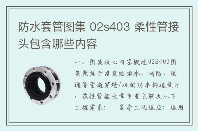 防水套管圖集 02s403 柔性管接頭